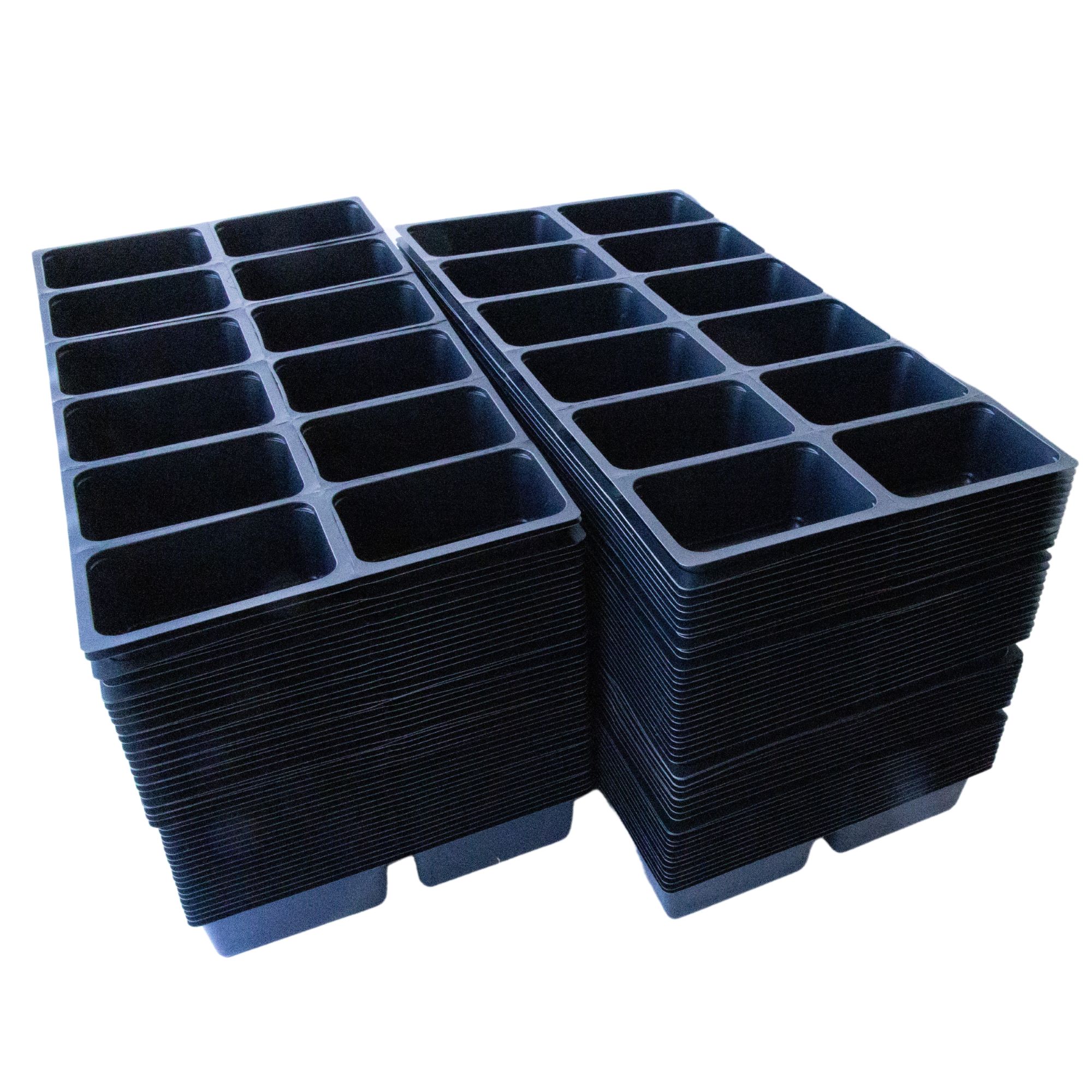 12 Cell Plant Tray Inserts - Pack of 100 - One Dozen Perforated Planter Cells with Drain Holes - For 10x20 Trays. Gardening, See